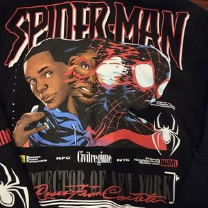 BNWT Civil Regime x Marvel Collab Spider-Man Miles Morales Hoodie- Men's Small